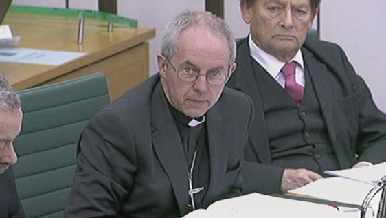 Justin Welby at the parliamentary hearings